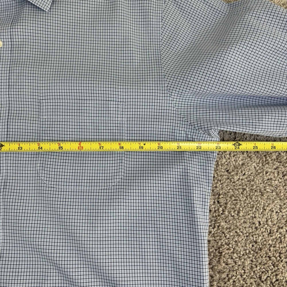 Brooks Brothers Dress Shirt Mens 16-34 Regent Non-Iron Blue Micro Check Business - Picture 6 of 7